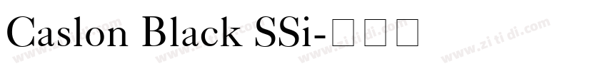 Caslon Black SSi字体转换